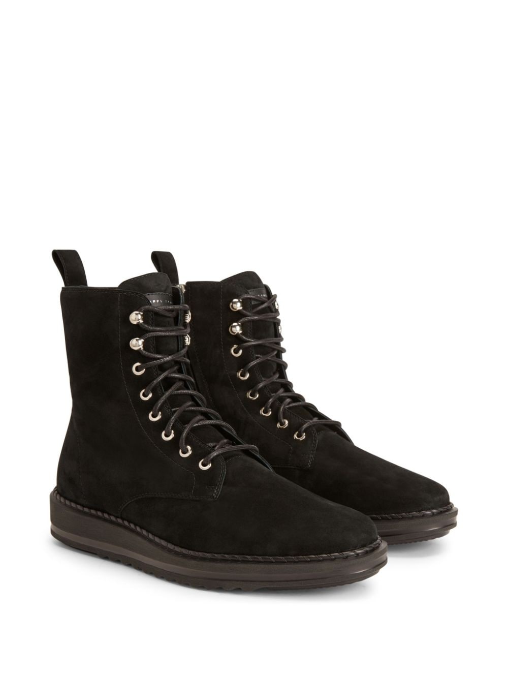 Bassline suede lace-up boots - 2