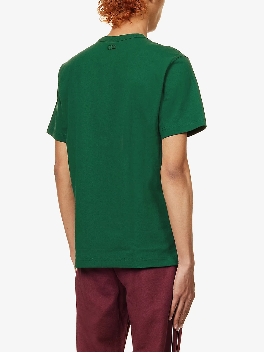 le FLEUR* x Lacoste logo-print cotton-jersey T-shirt - 4