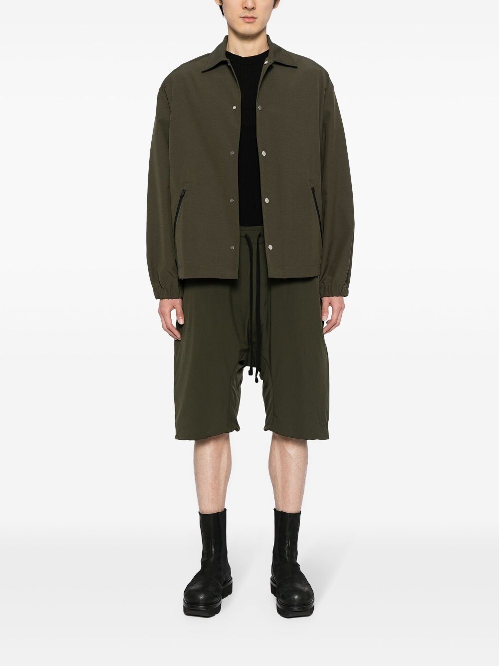 drawstring drop-crotch shorts - 2