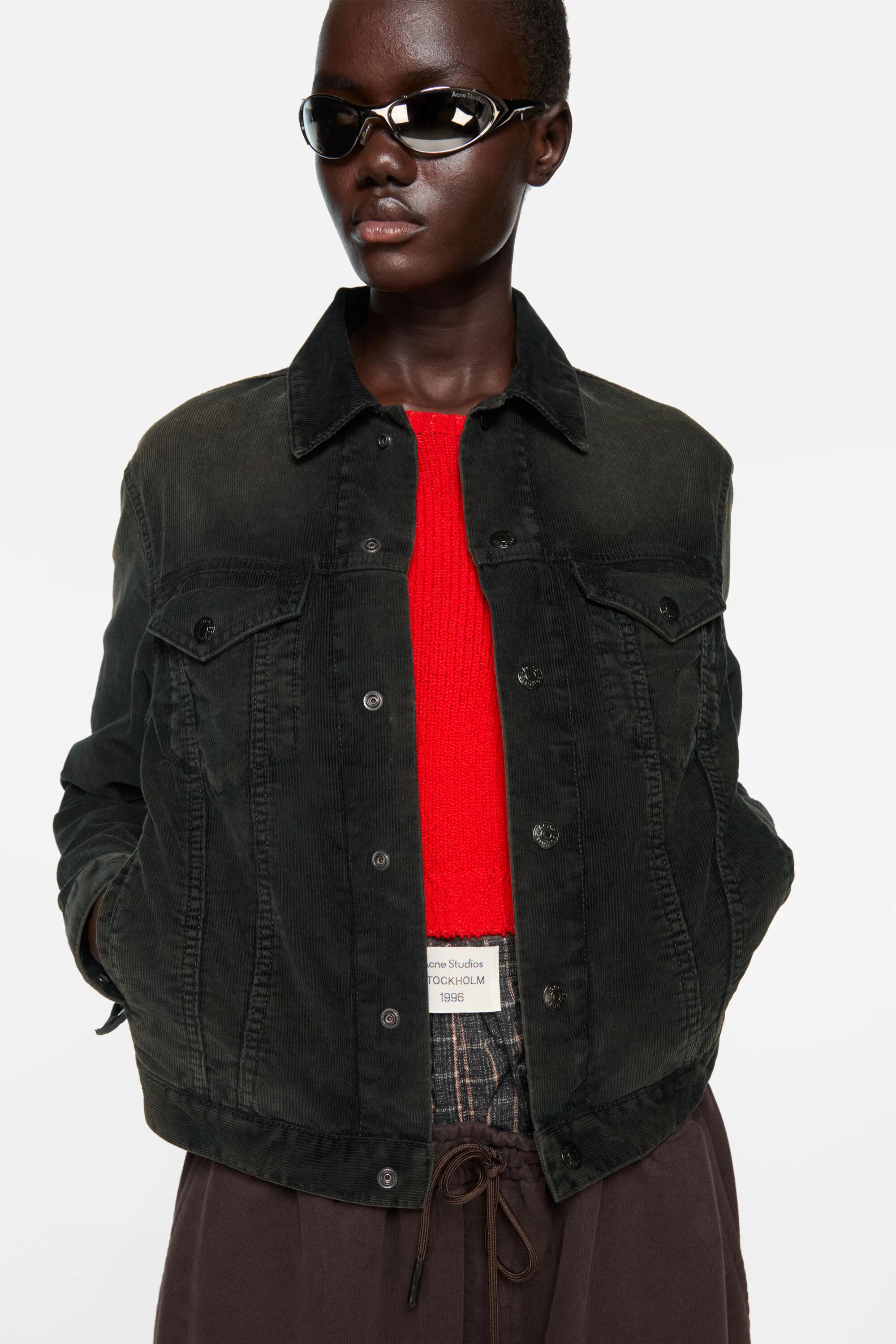 Corduroy jacket - Black - 4
