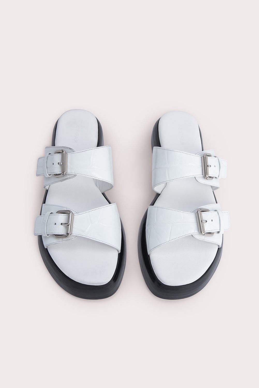 Wyatt White Maxi Croco and Nappa Leather - 3