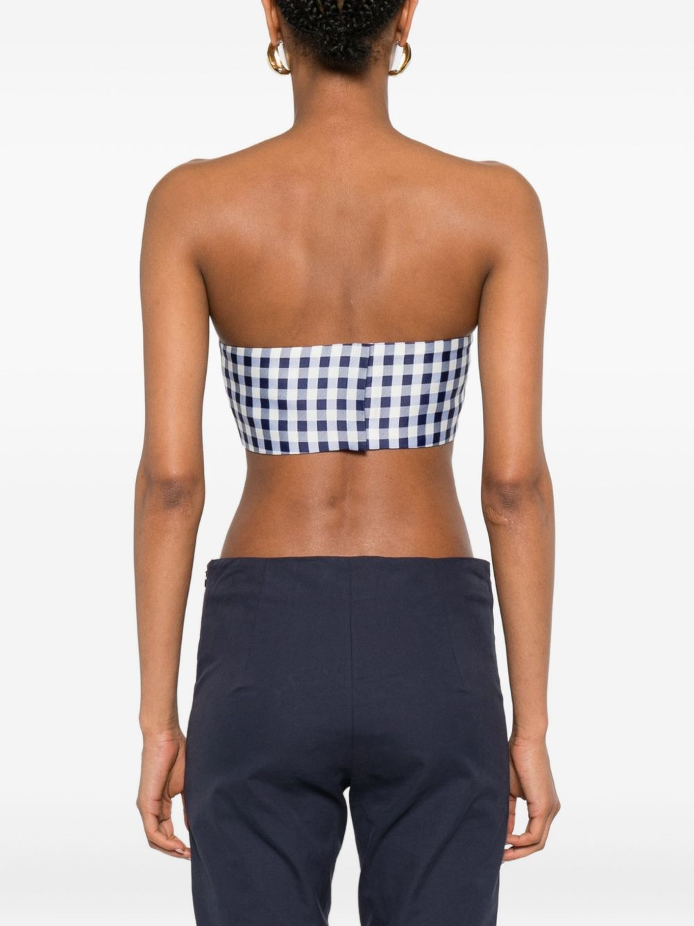 gingham-check top - 4