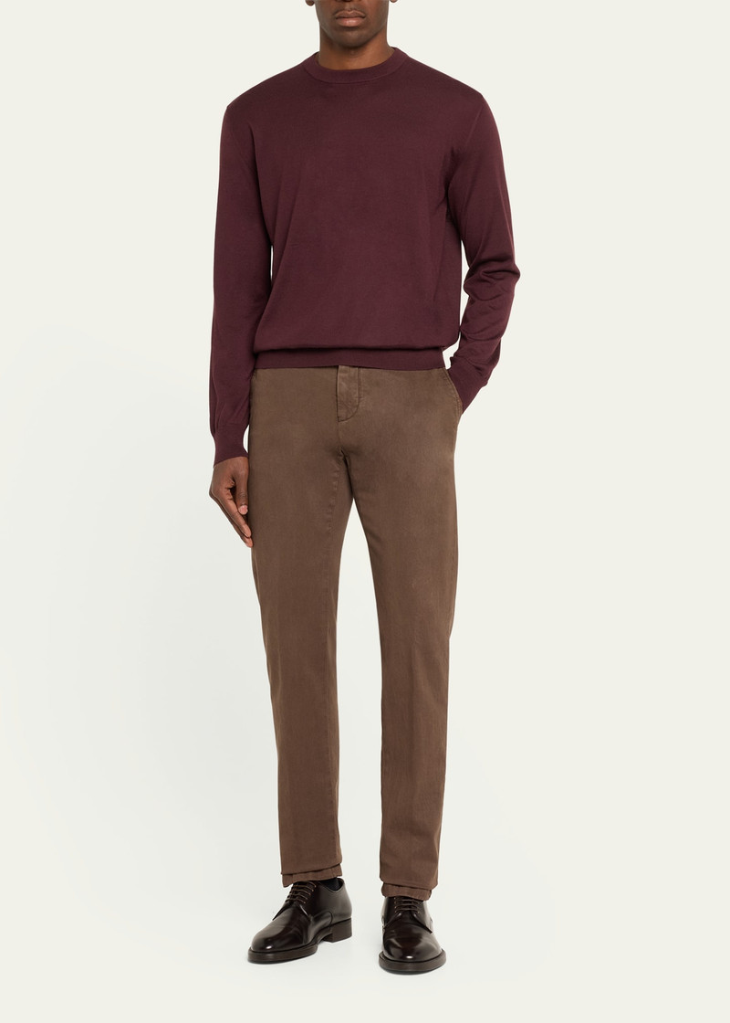 massimo alba Men's Cashmere Stocking Stitch Crewneck Sweater outlook