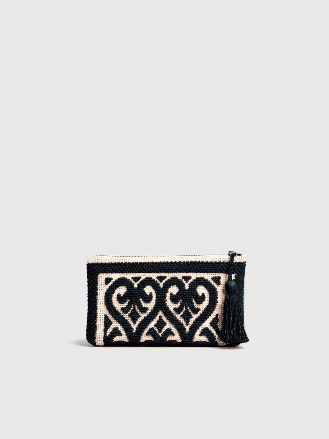 Costantine Black Cotton Small Pouch - 1
