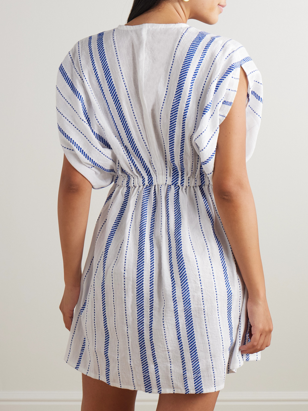 Alem Striped Cotton-blend Voile Mini Dress - 3