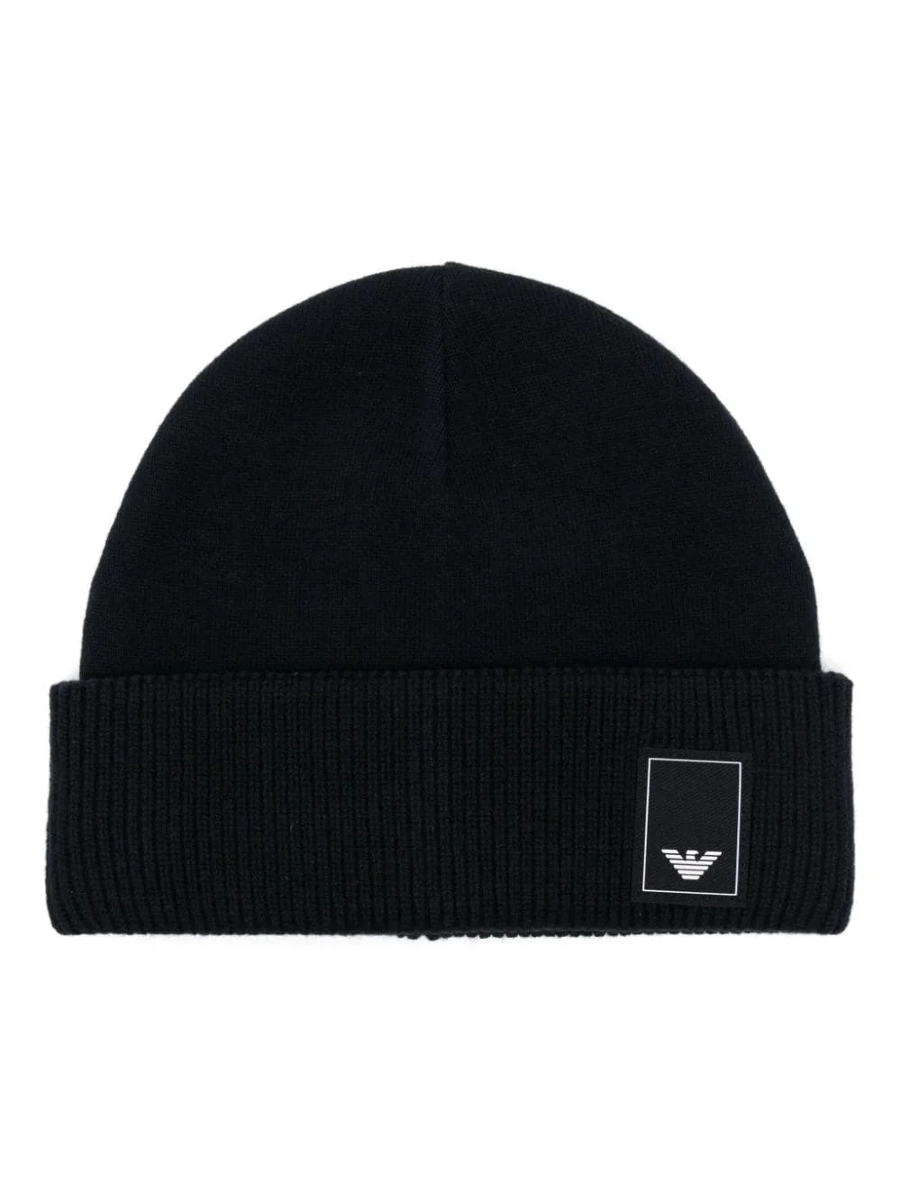 logo-patch beanie hat - 1