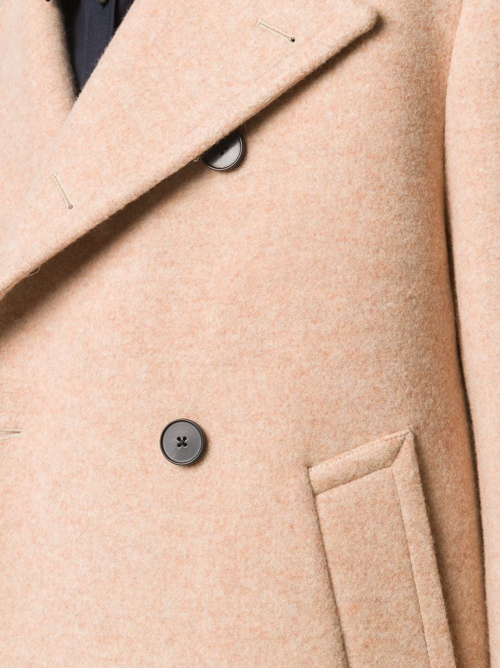 wide lapels double-breasted coat - 5