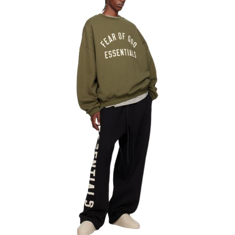 Fear of God Essentials Fleece Crewneck 'Military' 192BT246265F - 3
