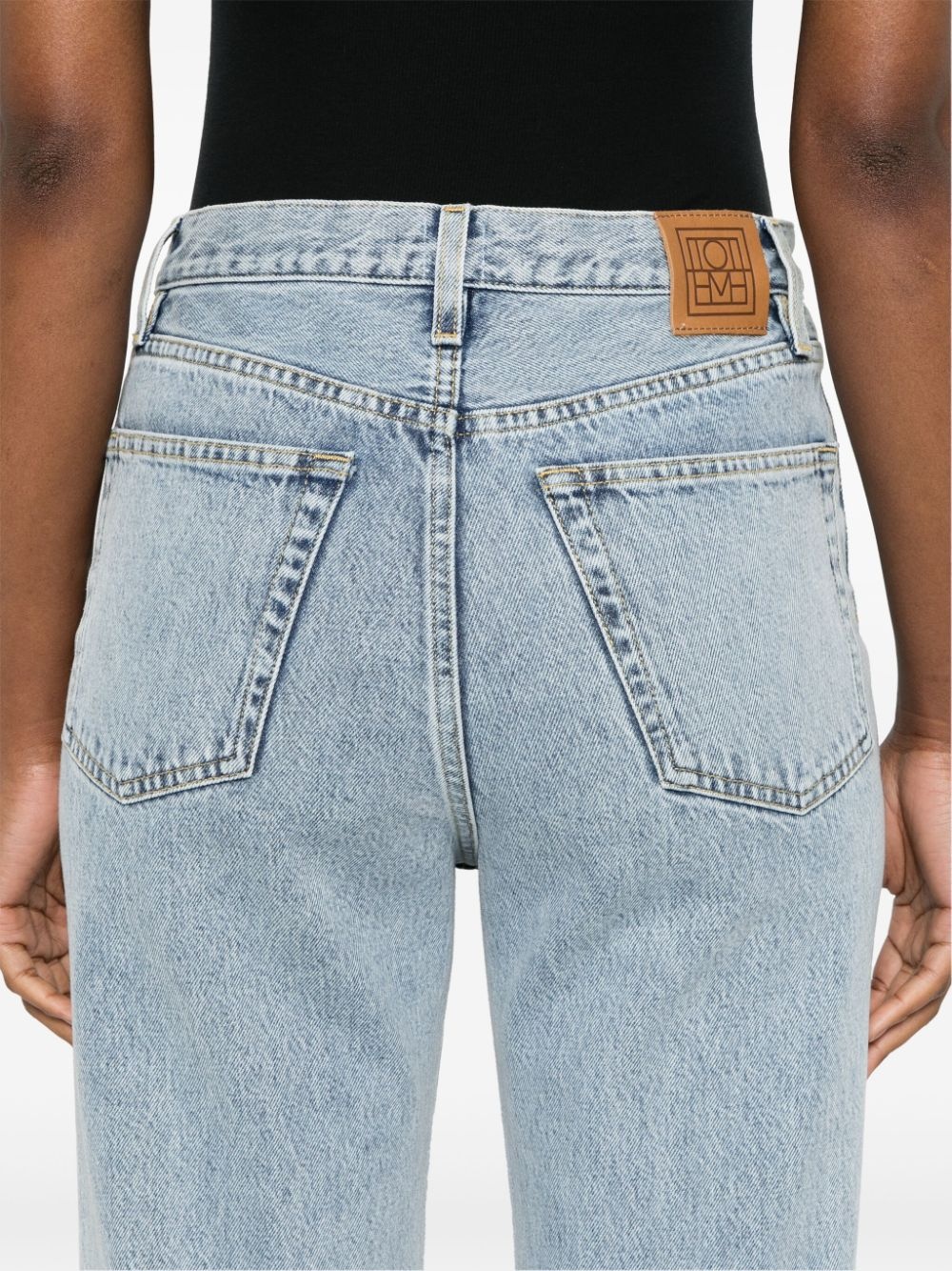 logo-patch cotton jeans - 5