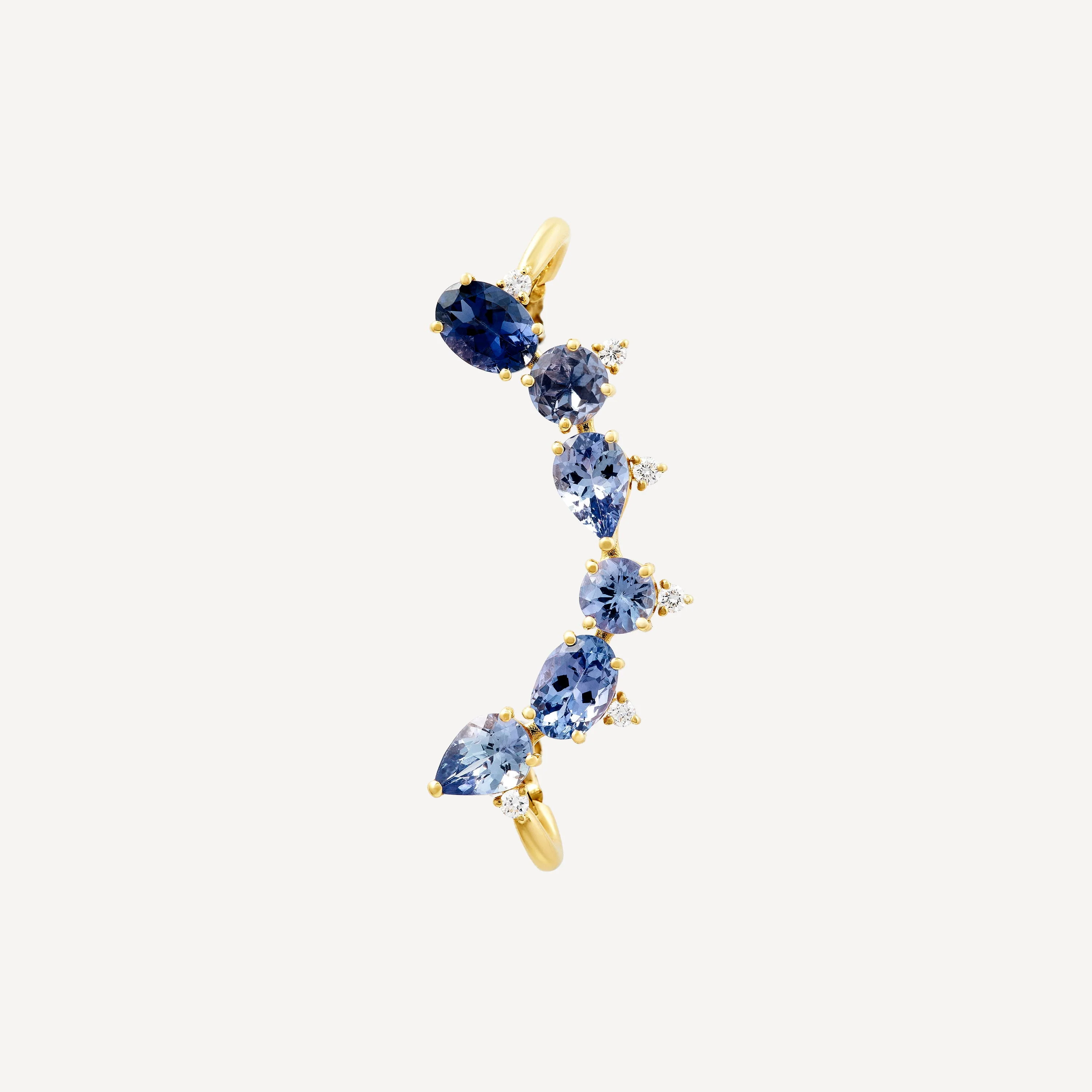Gold Earcuff with tanzanite, iolite and diamonds TOUS ATELIER - 1