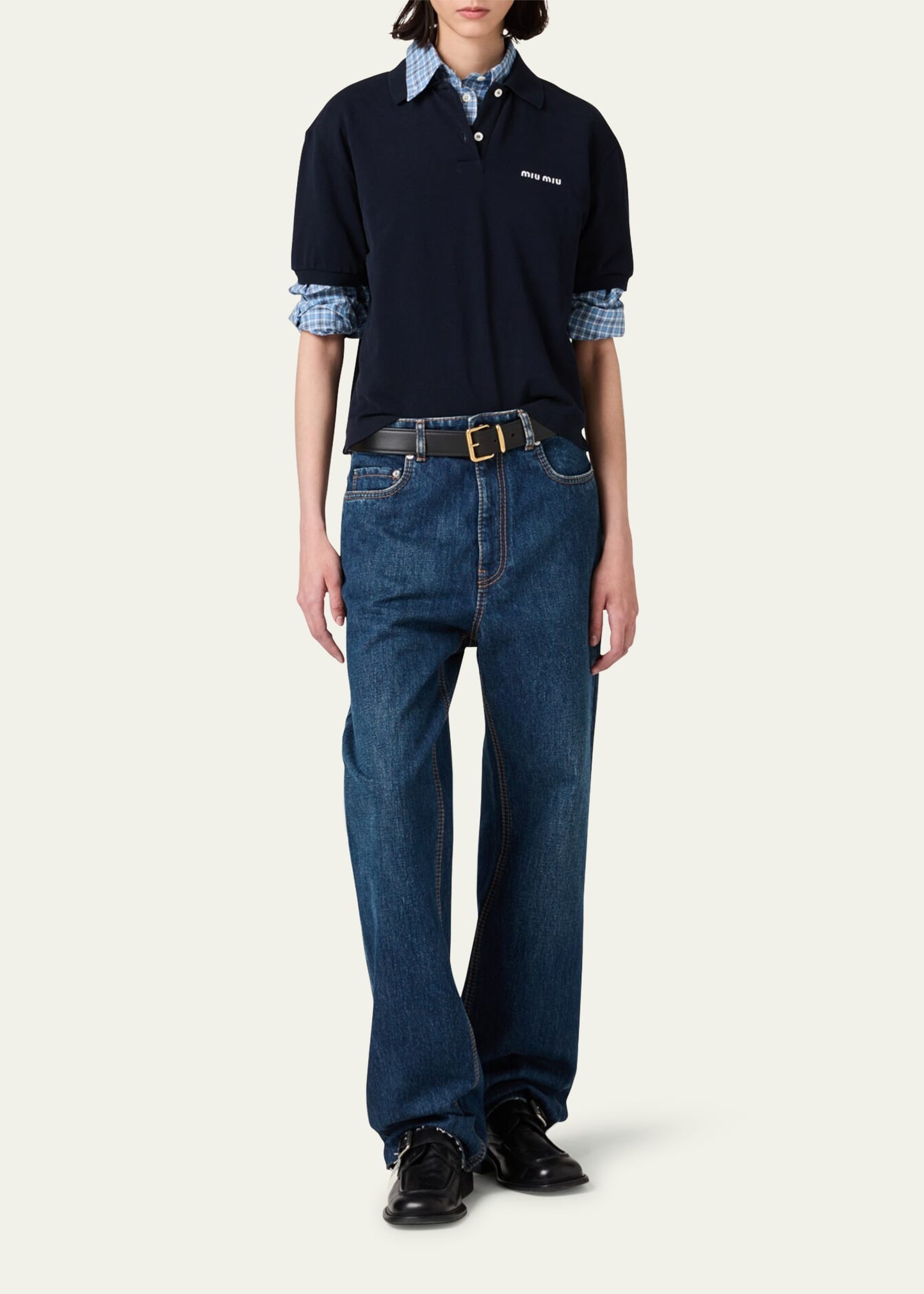 Mid Rise Raw Hem Jeans - 2