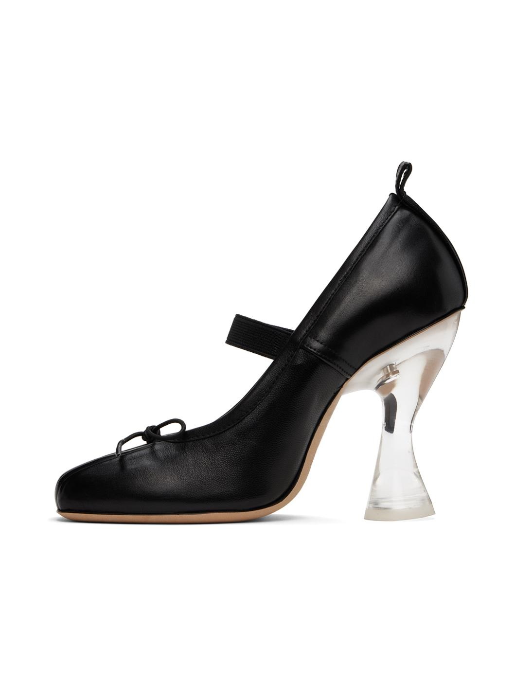 Black High Ballerina Heels - 3
