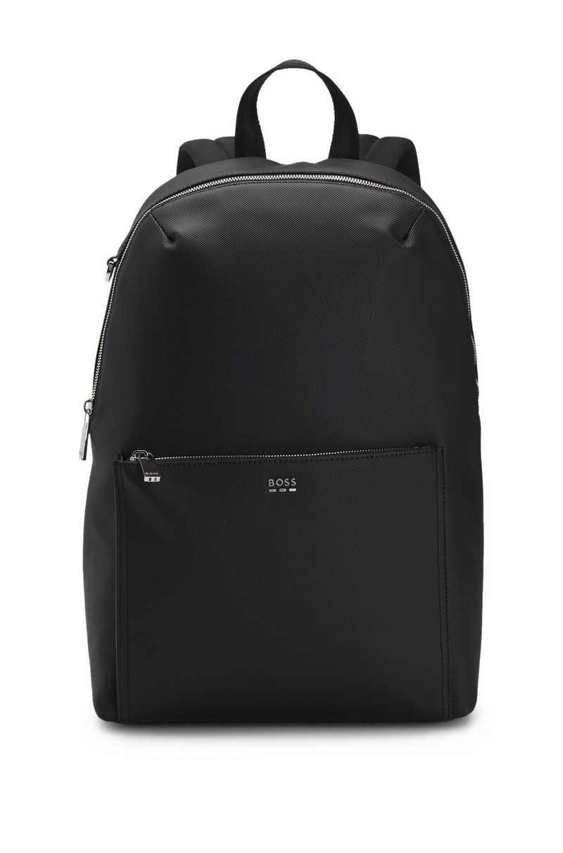 TEXTURED BACKPACK WITH LOGO HARDWARE 1