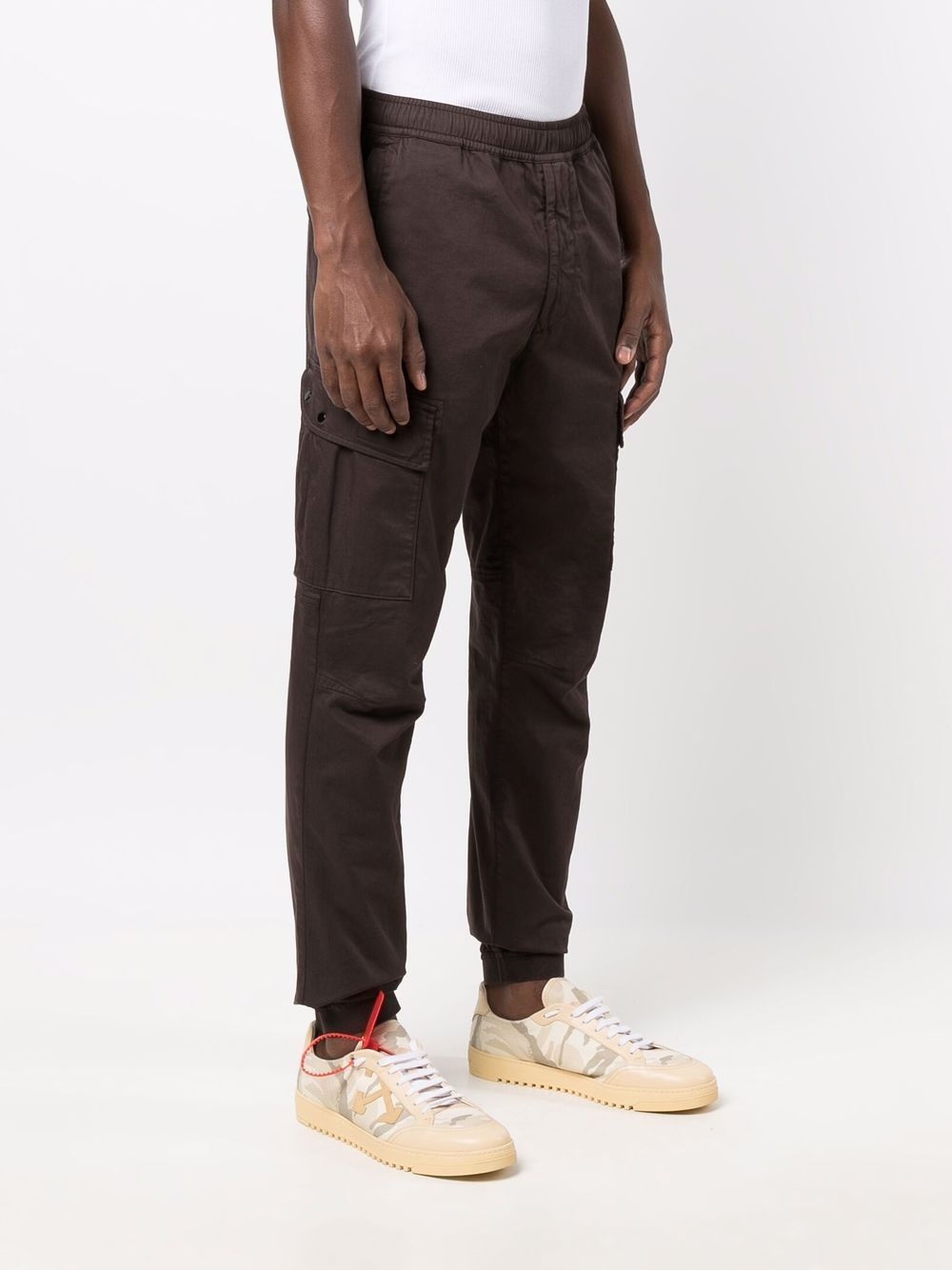 logo-patch cargo trousers - 3