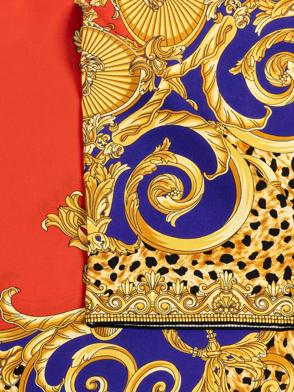 baroque leopard print scarf - 5