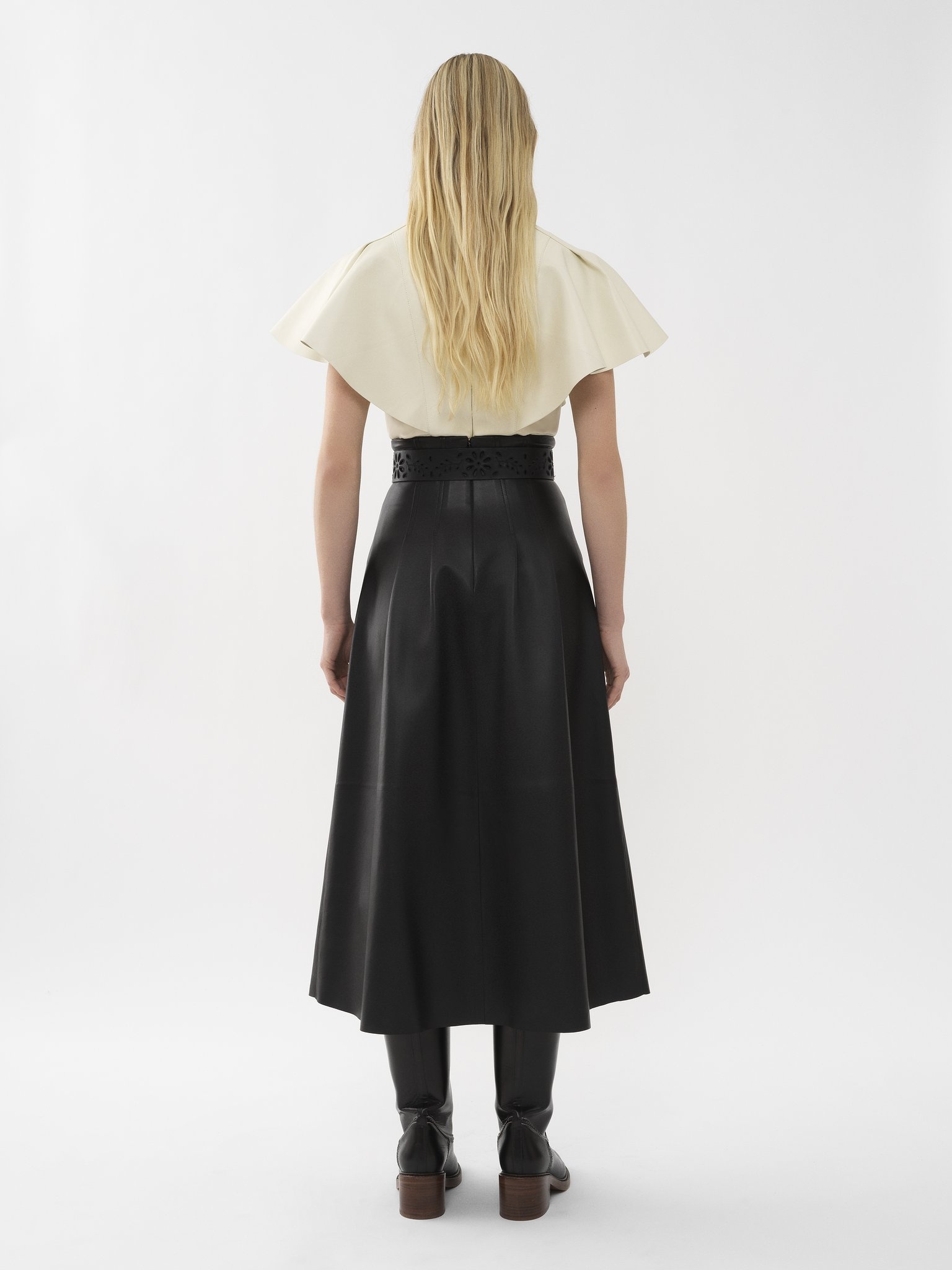 PLEATED MID-LENGTH SKIRT - 3