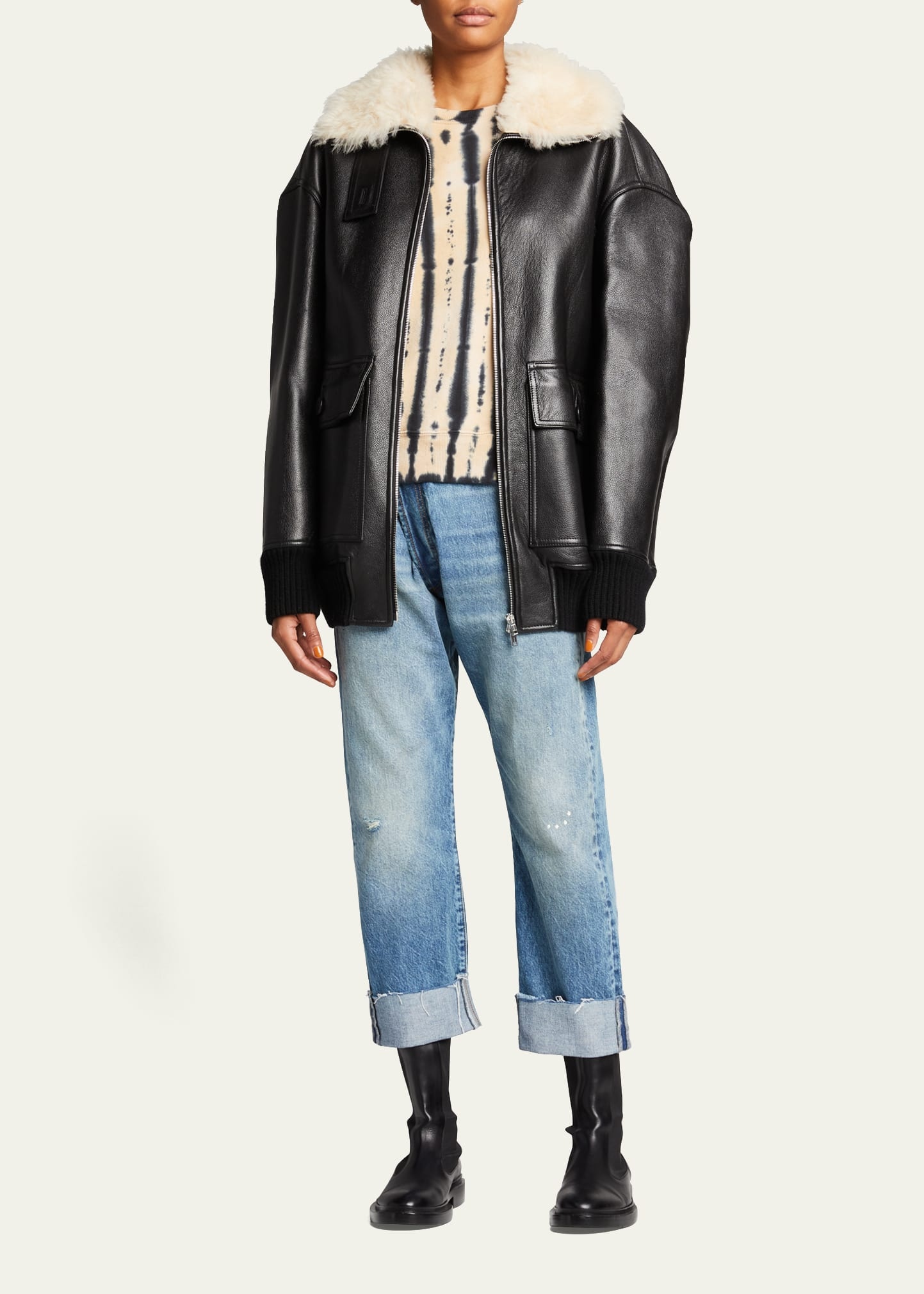 Crossover Cuffed Jeans - 2