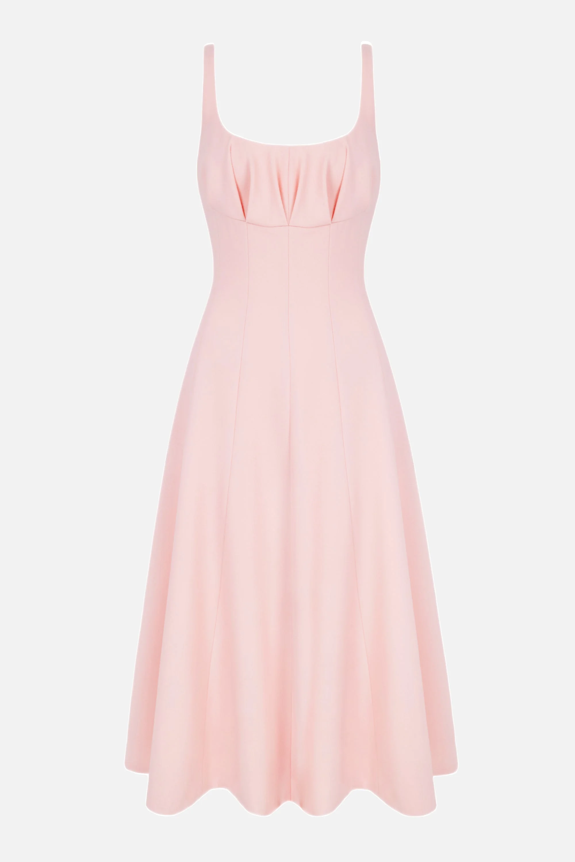 Collins Dress in Light Pink Single Wool Crepe - 1