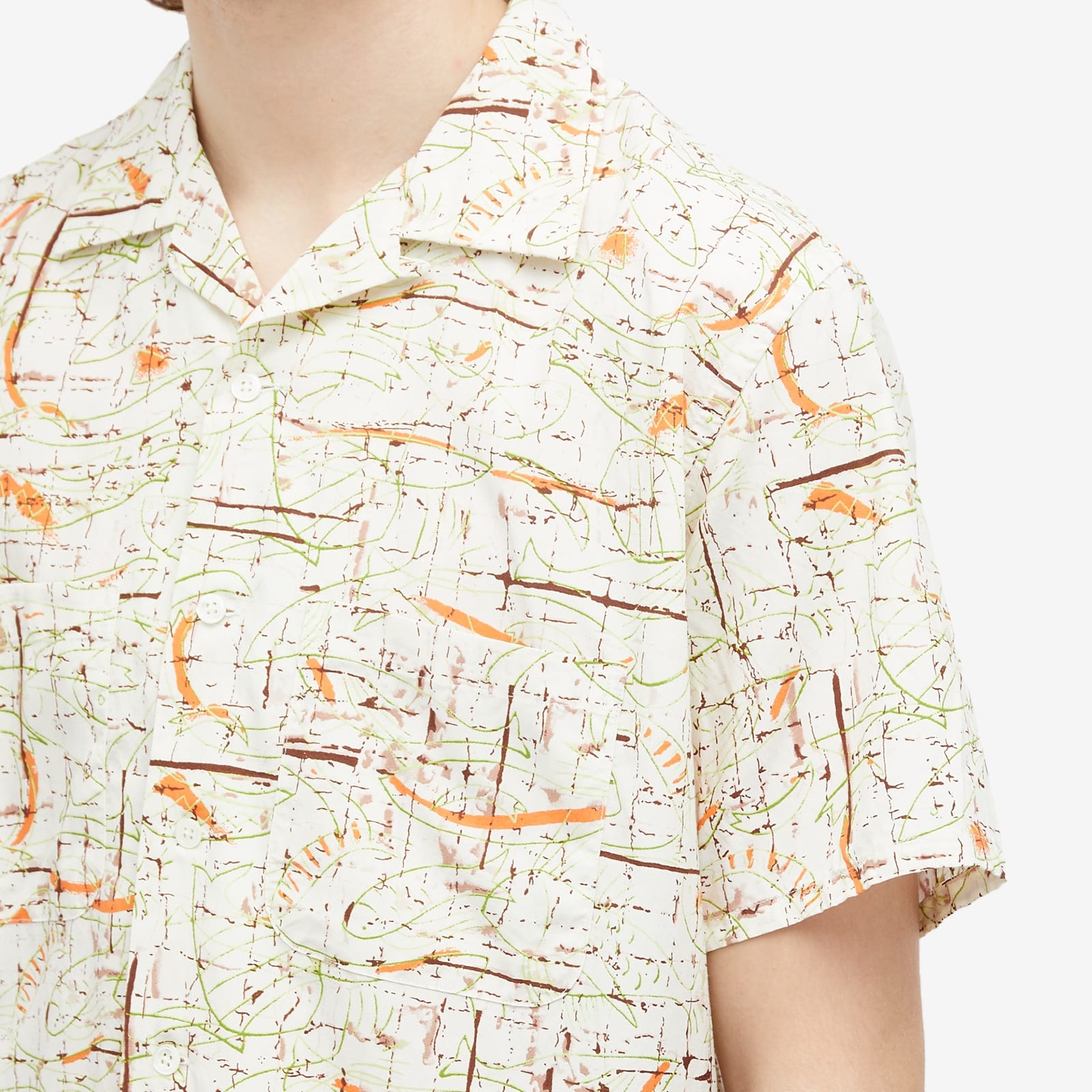 Beams Plus Open Collar Rayon Print Shirt - 5