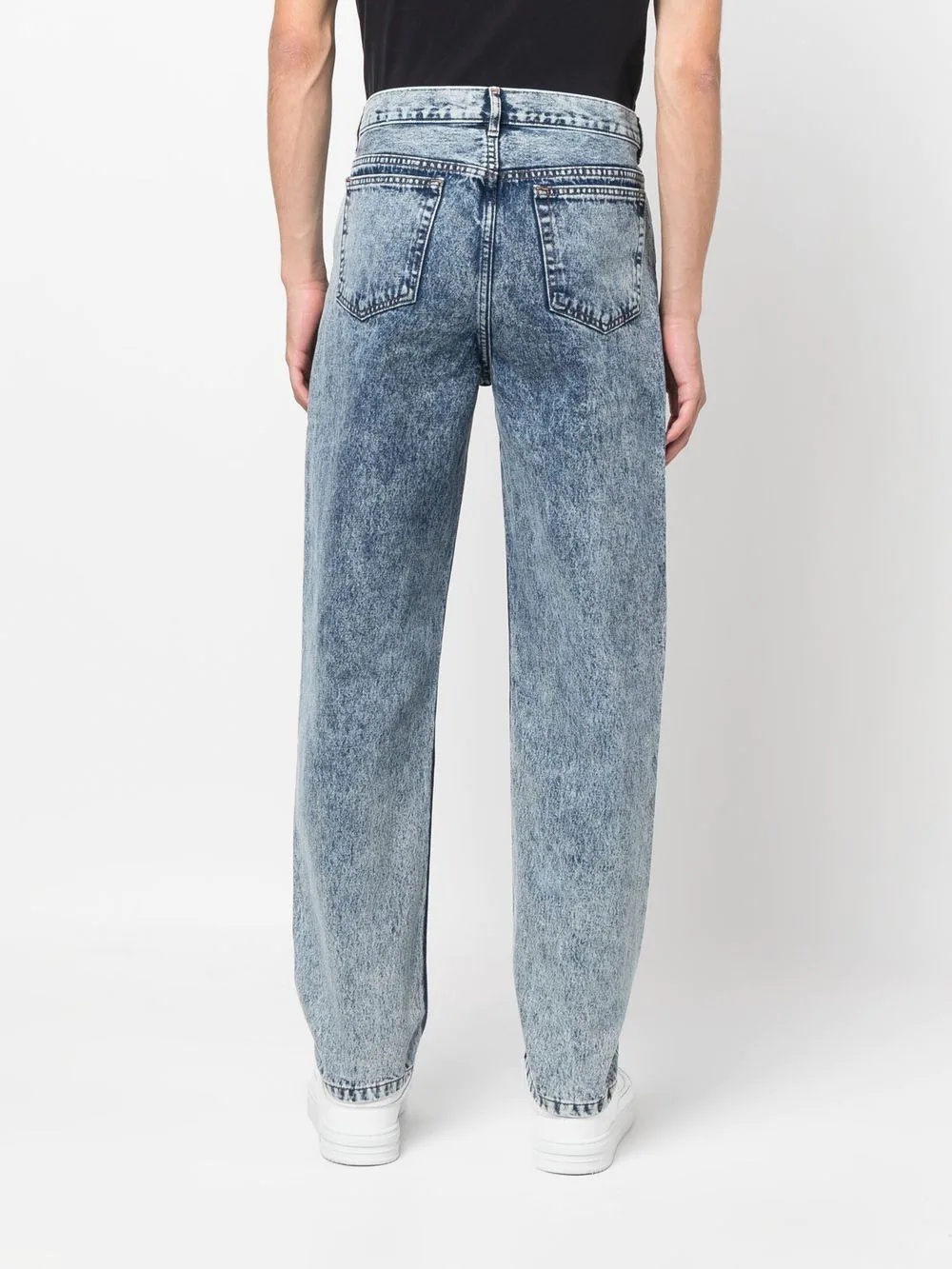 acid-wash tapered jeans - 5