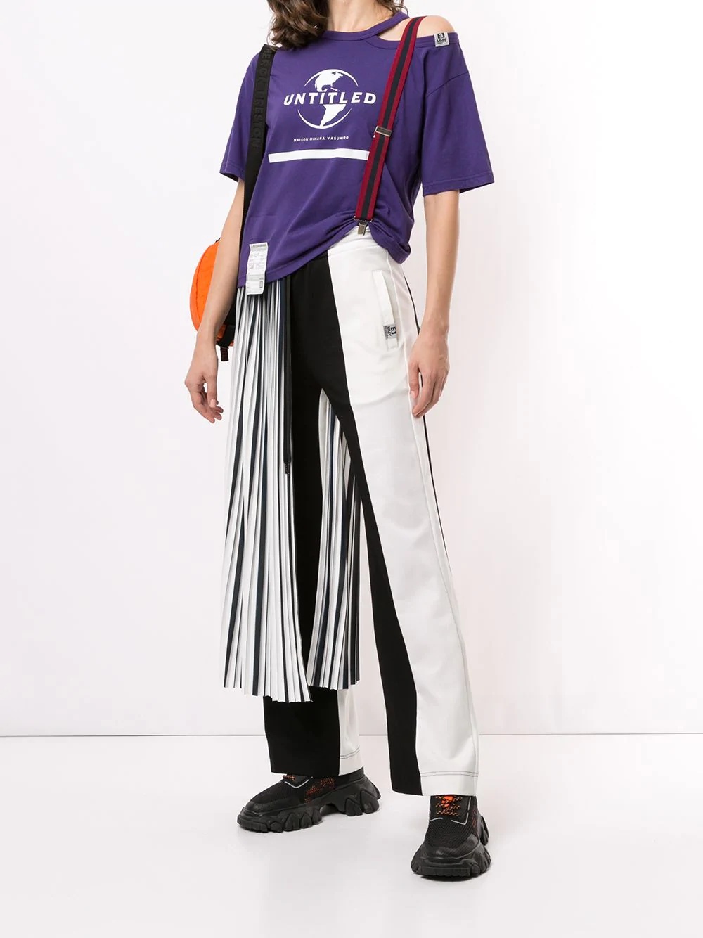 monochrome layered track pants - 2