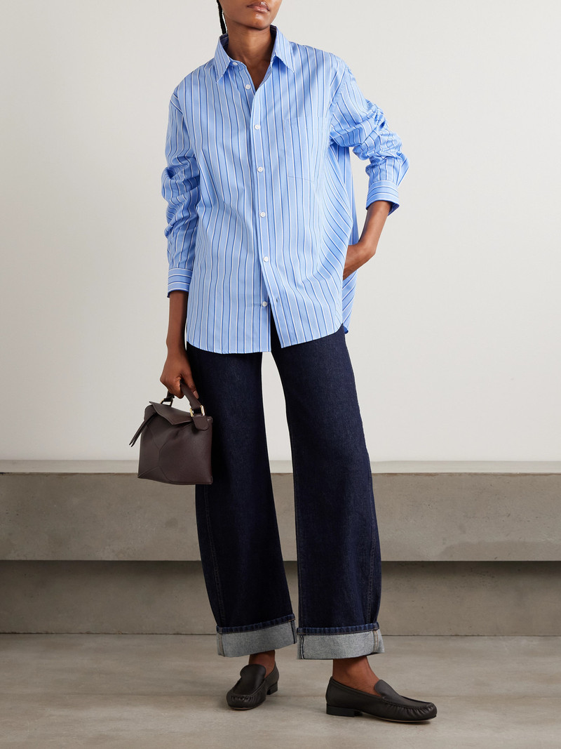 MATTEAU Striped Organic Cotton-poplin Shirt outlook