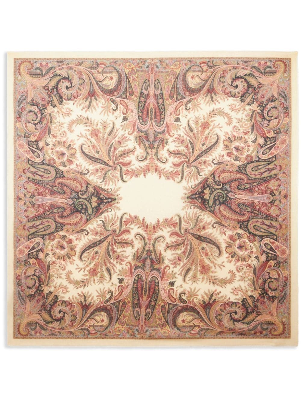 paisley-print cashmere scarf - 1