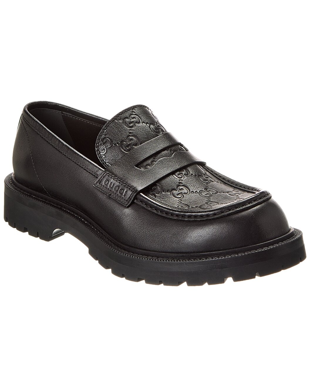Gucci Web Leather Loafer - 1