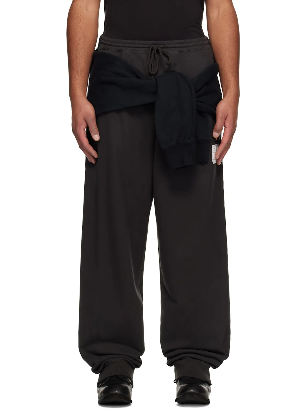 Black Sweatshirt Combined Sweatpants - 1