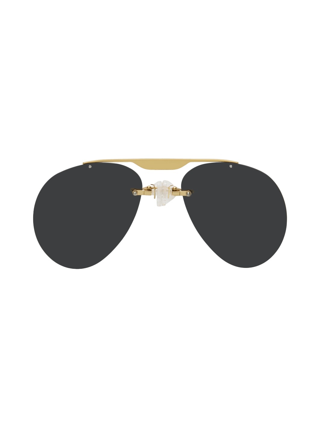Black & Gold Clip-On Sunglasses - 2