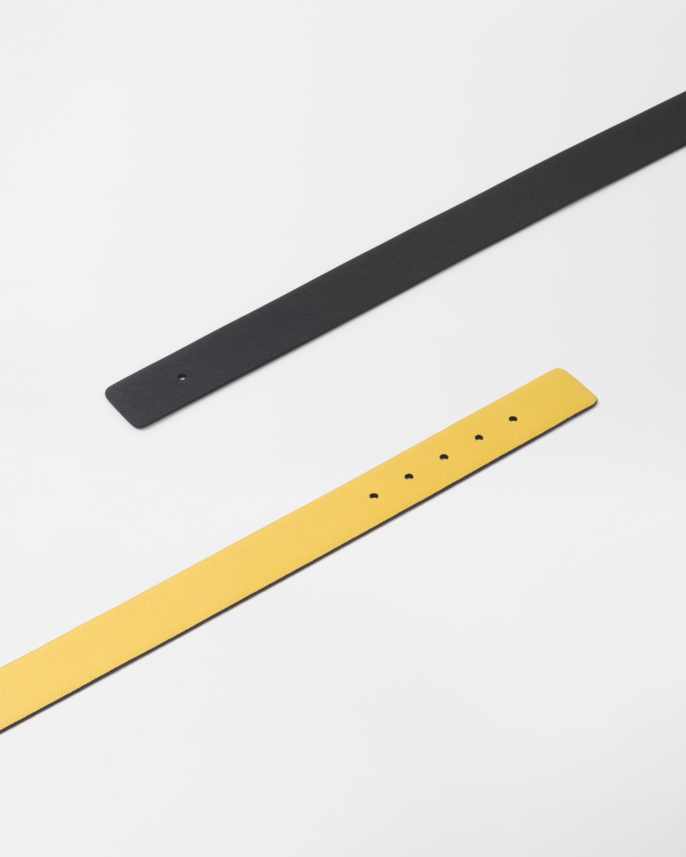 Reversible Saffiano leather belt strap - 4
