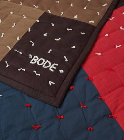 BODE Embroidered cotton-blend quilt scarf outlook