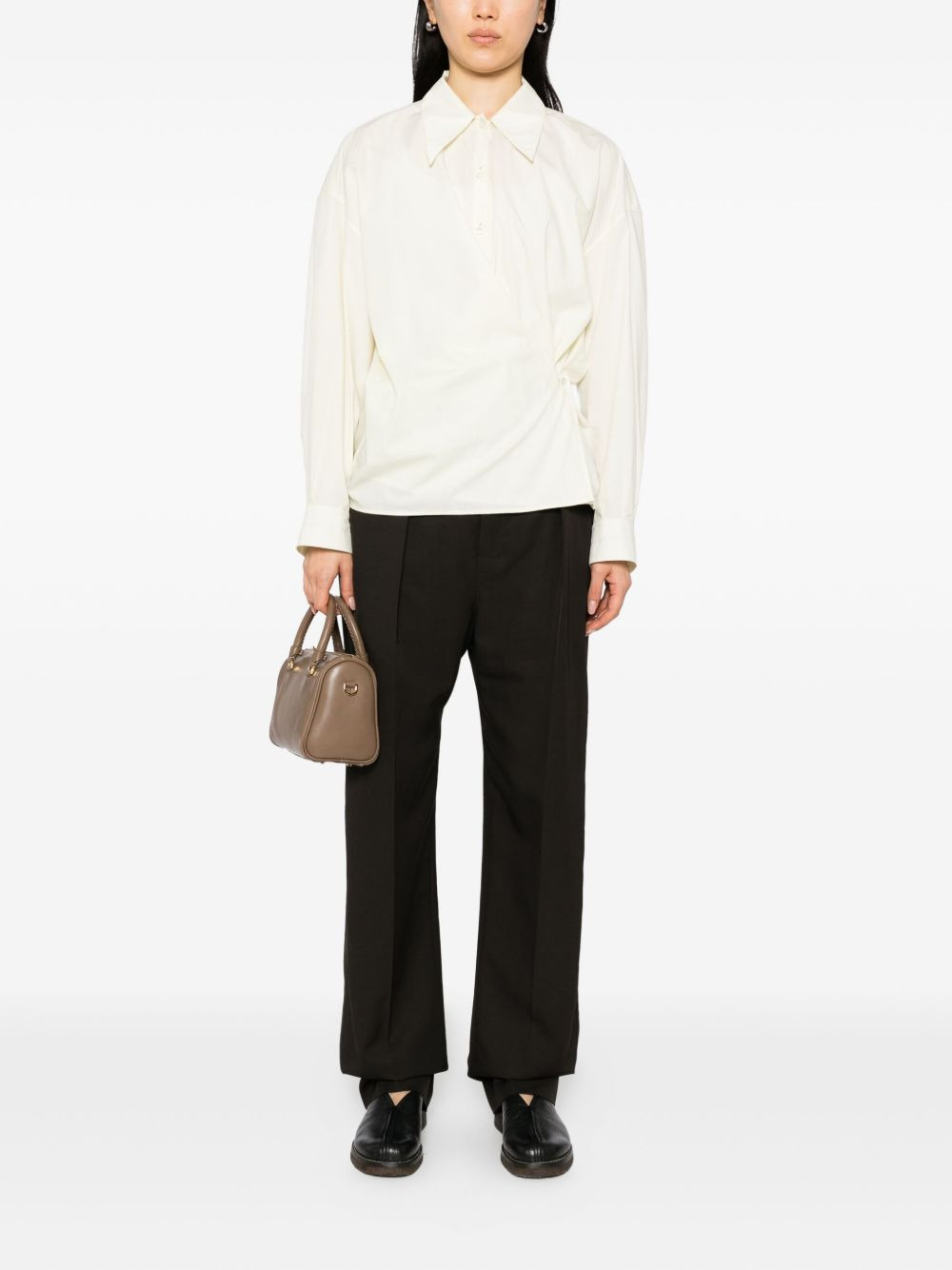 pleated straight-leg trousers - 2