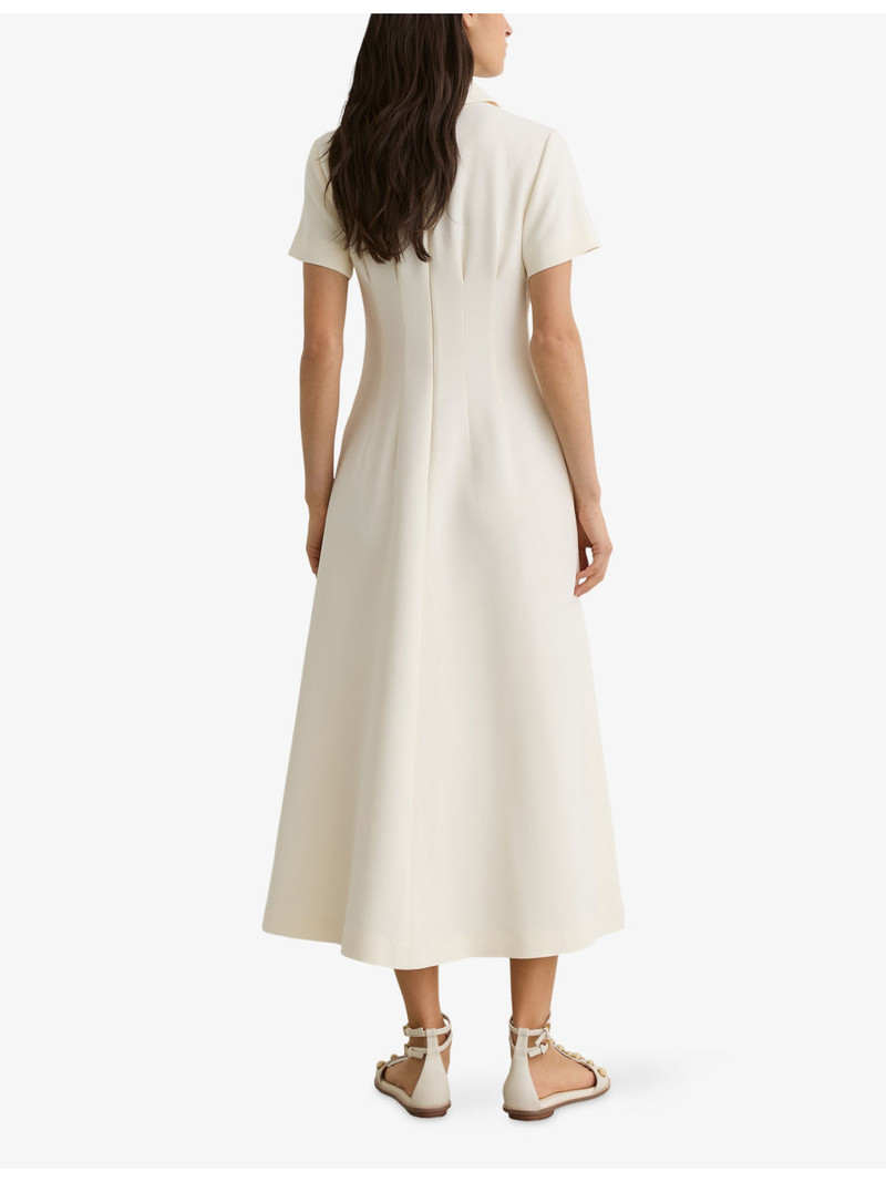 Mari Short-Sleeved Stretch-Woven Midi Dress 3