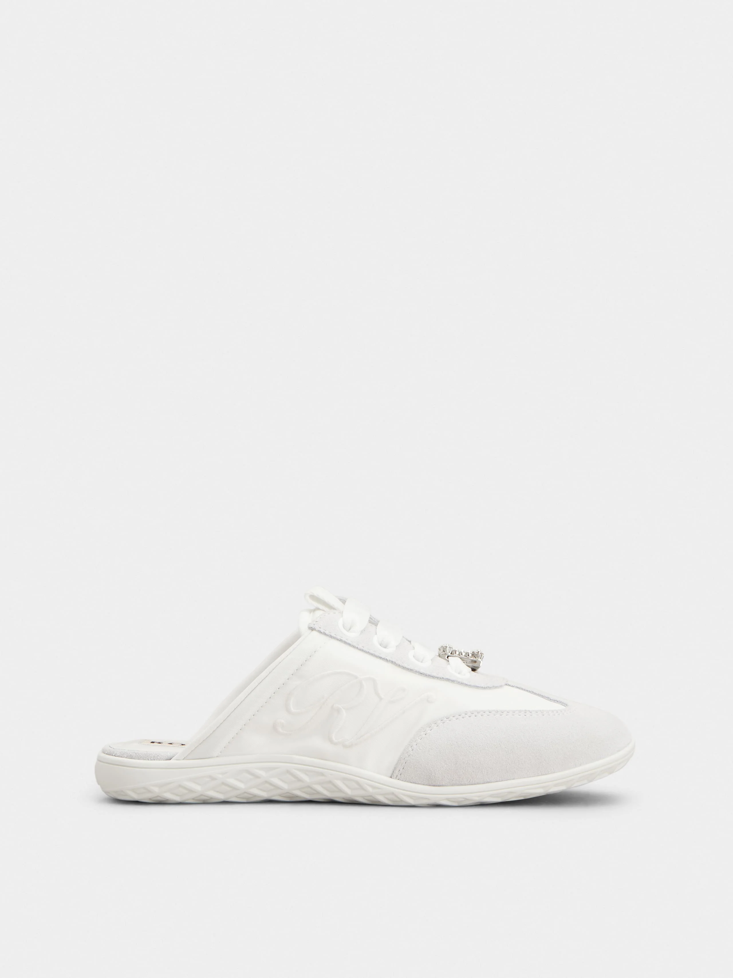 Viv Low Mules in suede and fabric - 1