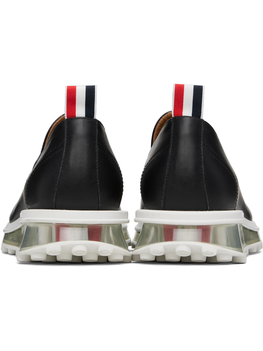 Black Clear Tech Runner Sole Penny Loafers - 2
