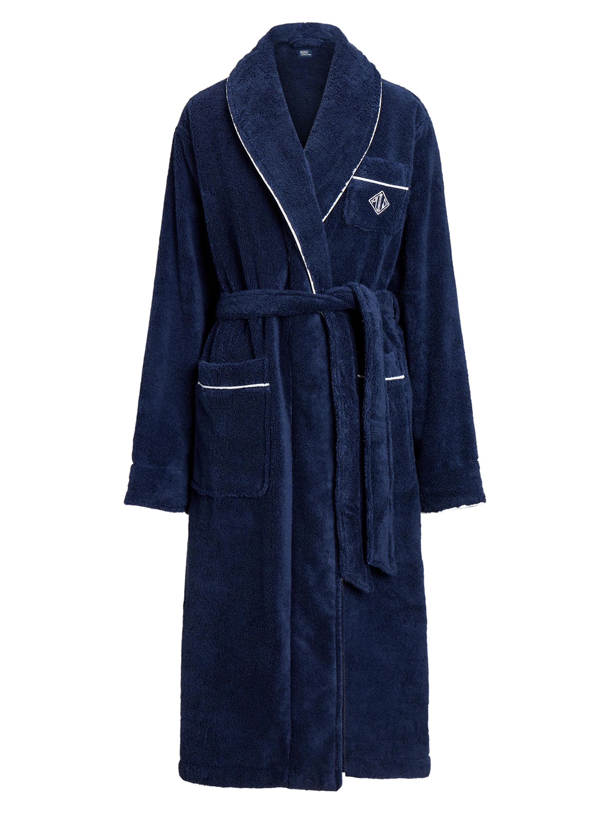 Women's Essentials Cotton Robe - Navy - 1