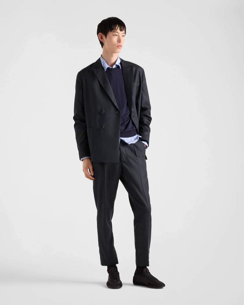 Prada Double-breasted silk jacket outlook