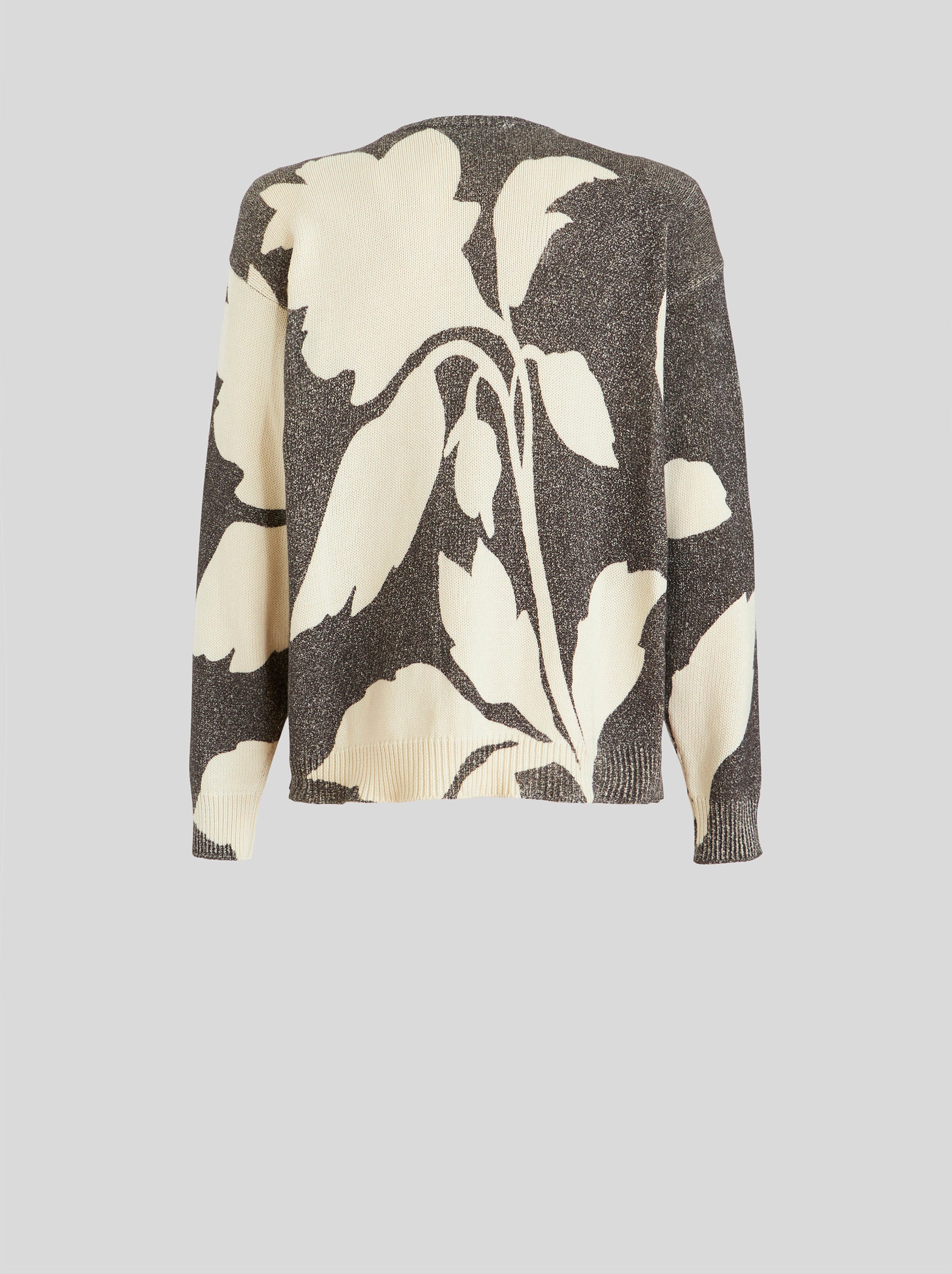 JACQUARD JUMPER WITH MAXI FLOWERS - 6