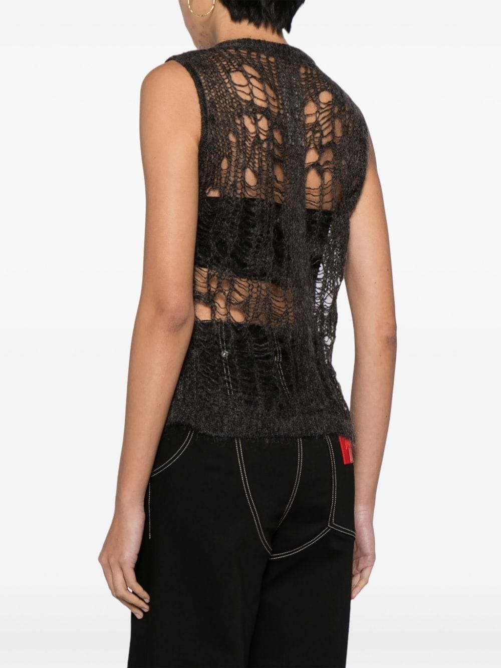 Spider open-knit tank top - 4