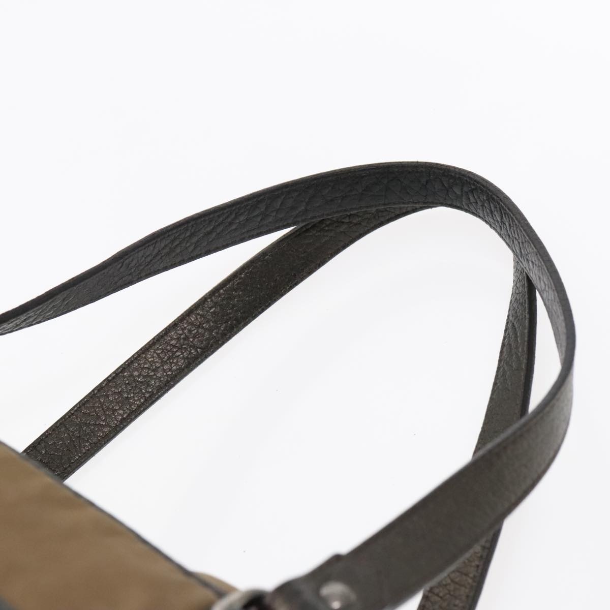 Burberry Tote Bag Nylon Leather Brown Dark Brown Silver - 8
