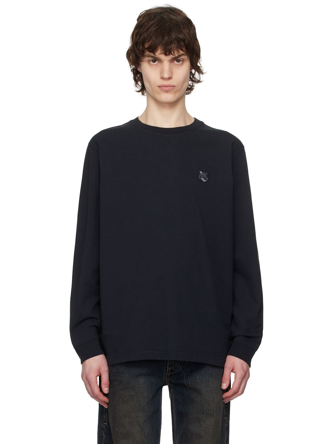 Black Bold Fox Head Comfort Long Sleeve T-shirt - 1