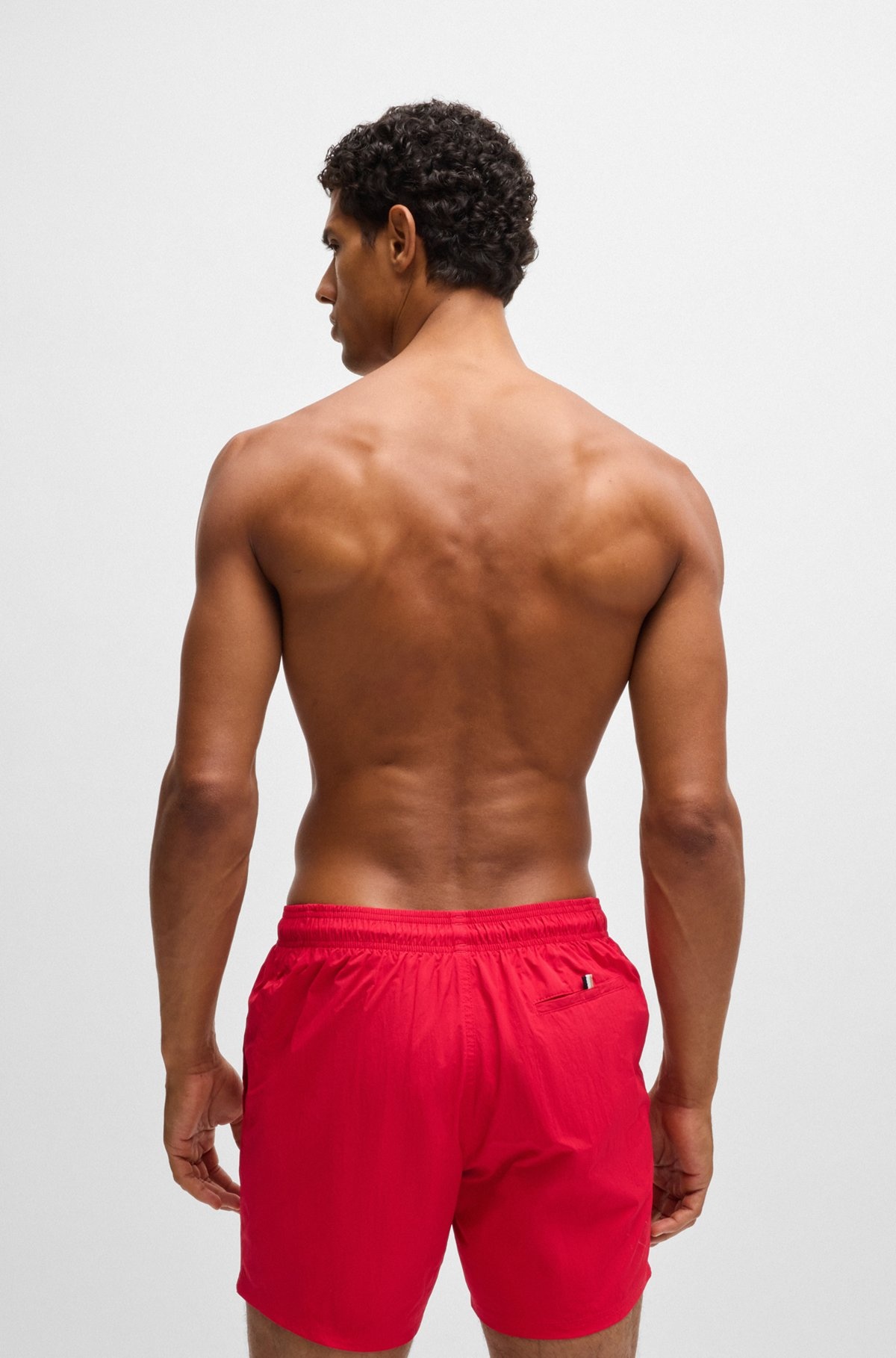 FULLY LINED SWIM SHORTS WITH LOGO PRINT - 4