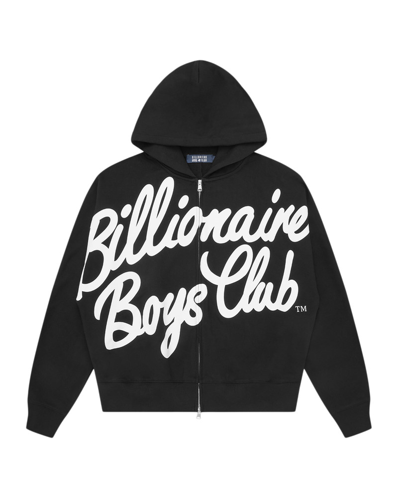 LARGE SCRIPT LOGO ZIP THROUGH HOOD 1