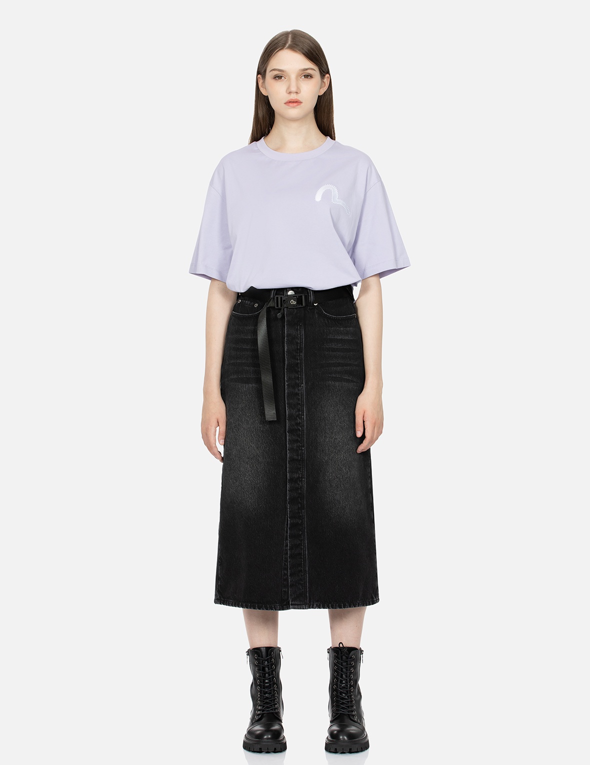 SEAGULL APPLIQUÉ FASHION FIT DENIM SKIRT - 6