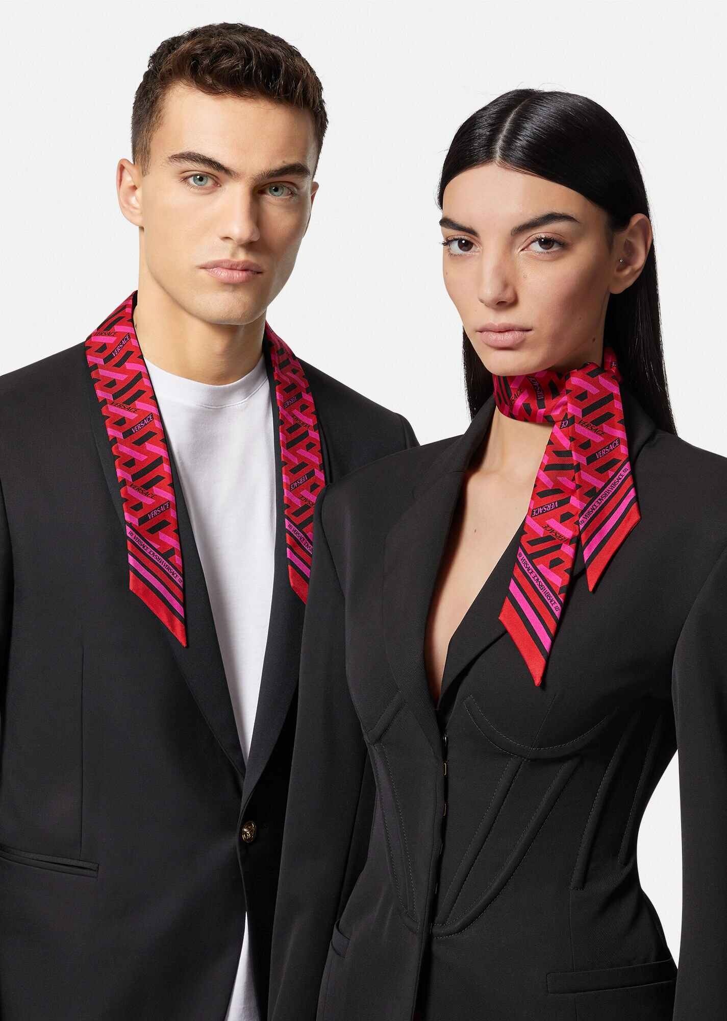 La Greca Silk Scarf Tie - 3