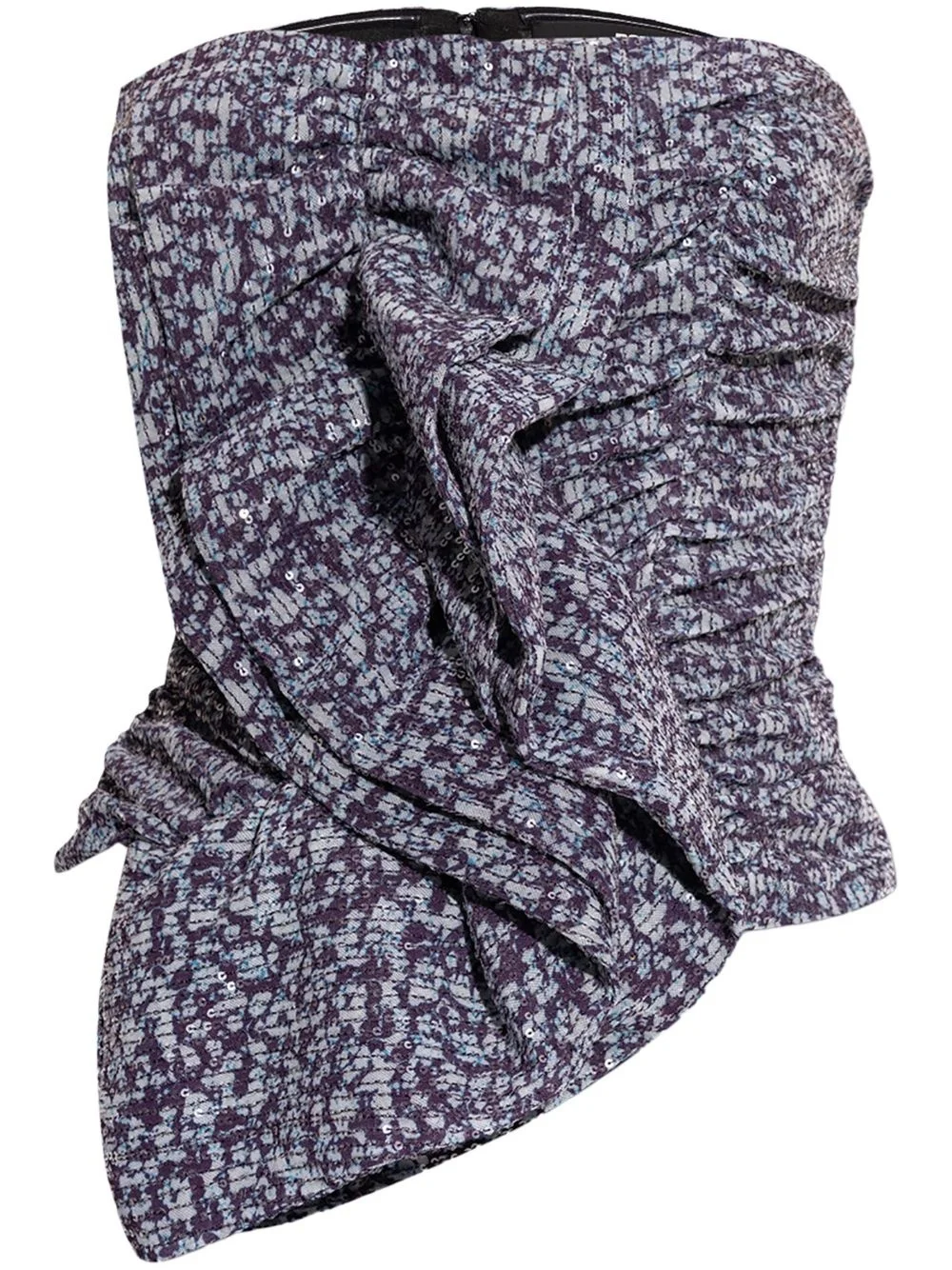 ruched strapless top - 1