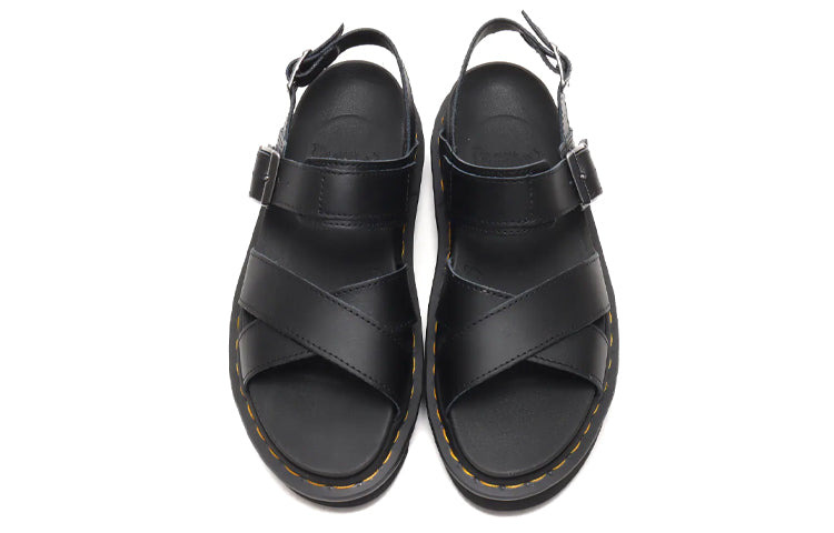 (WMNS) Dr.Martens Voss II Leather Strap Sandals 'Black' 26799001 - 4