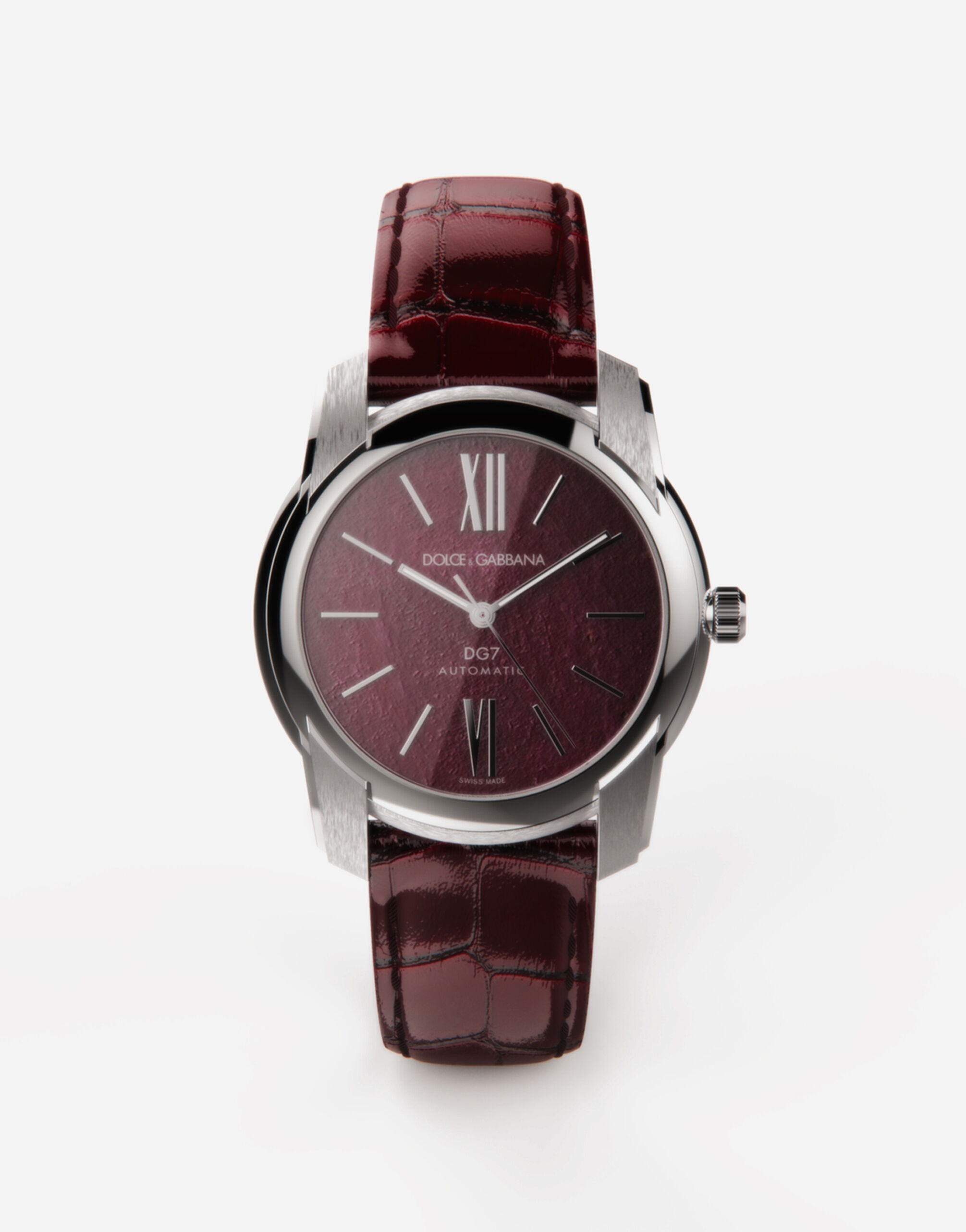 DG7 watch in steel with ruby - 1