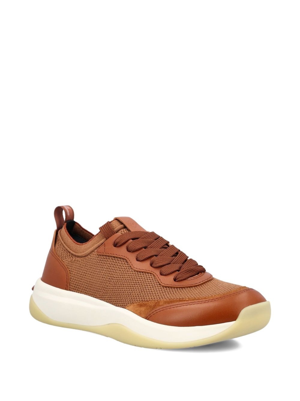 leather-mesh sneakers - 2